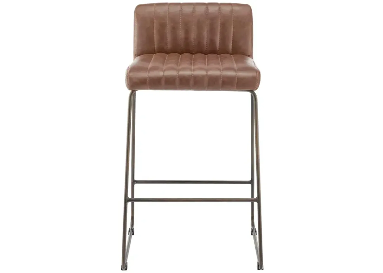 Raoul PU Counter Stool in Antique Cigar Brown by New Pacific Direct