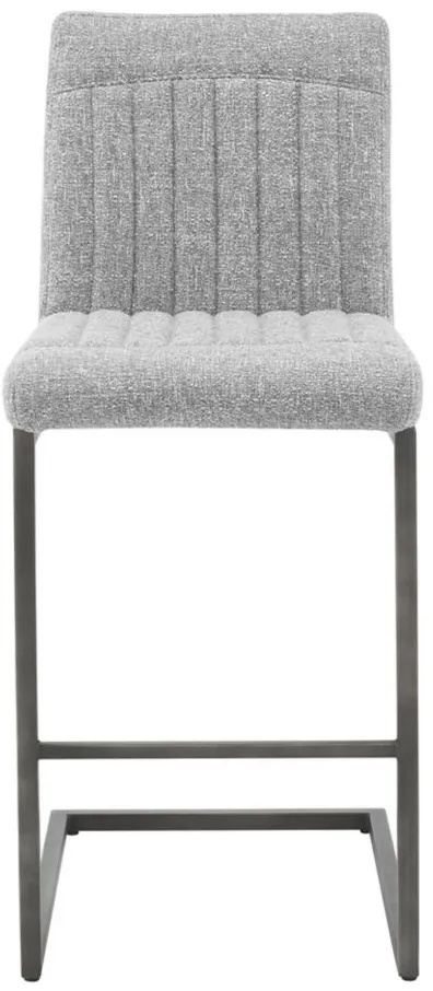 Ronan Fabric Counter Stool in Blazer Light Gray by New Pacific Direct