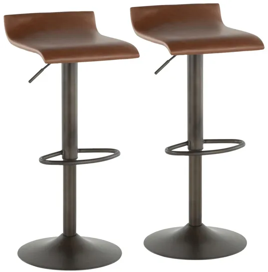 Ale Barstool - Set of 2 in Brown by Lumisource