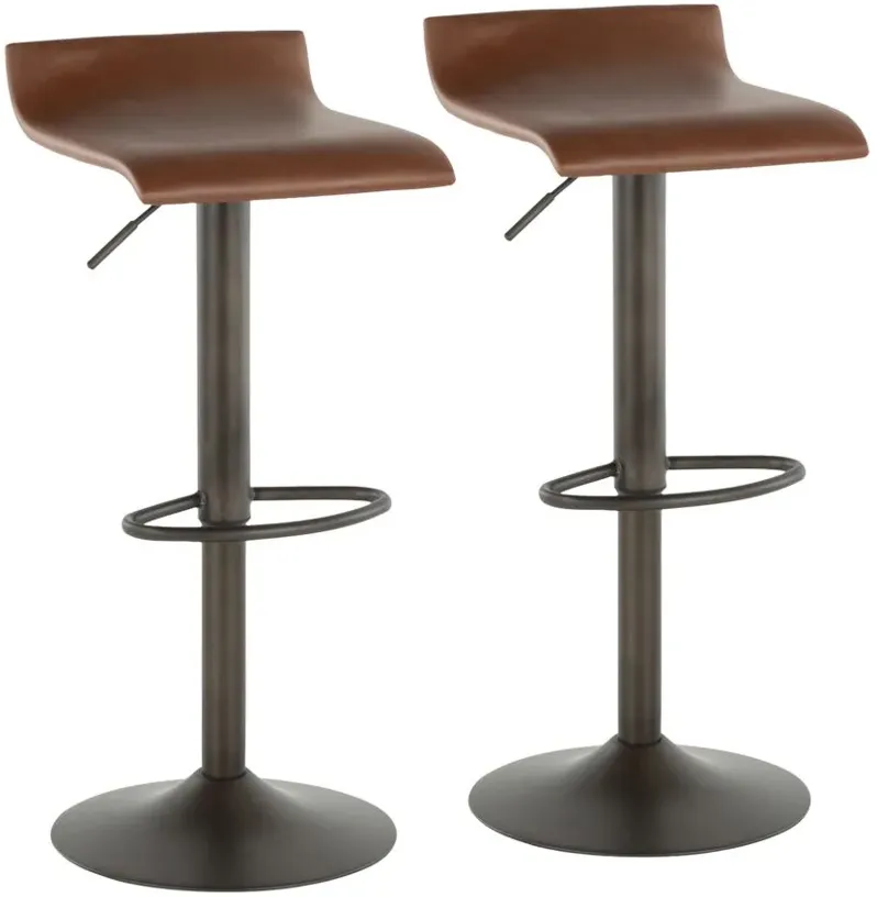 Ale Barstool - Set of 2 in Brown by Lumisource