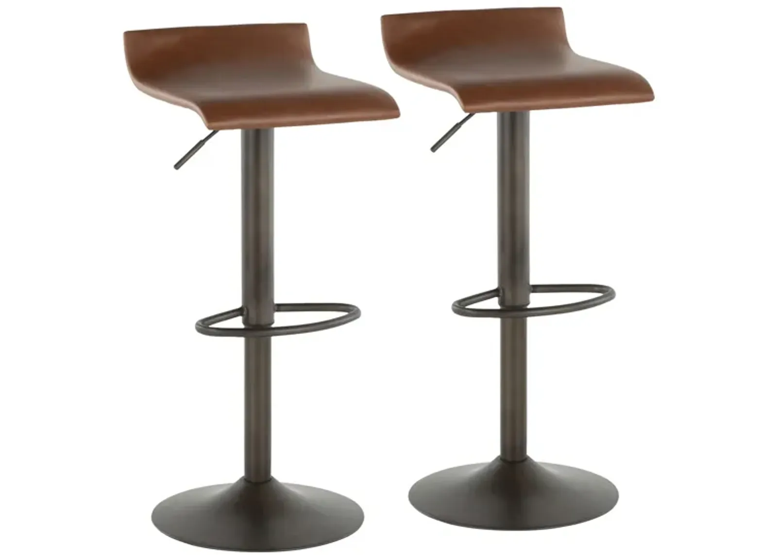 Ale Barstool - Set of 2 in Brown by Lumisource