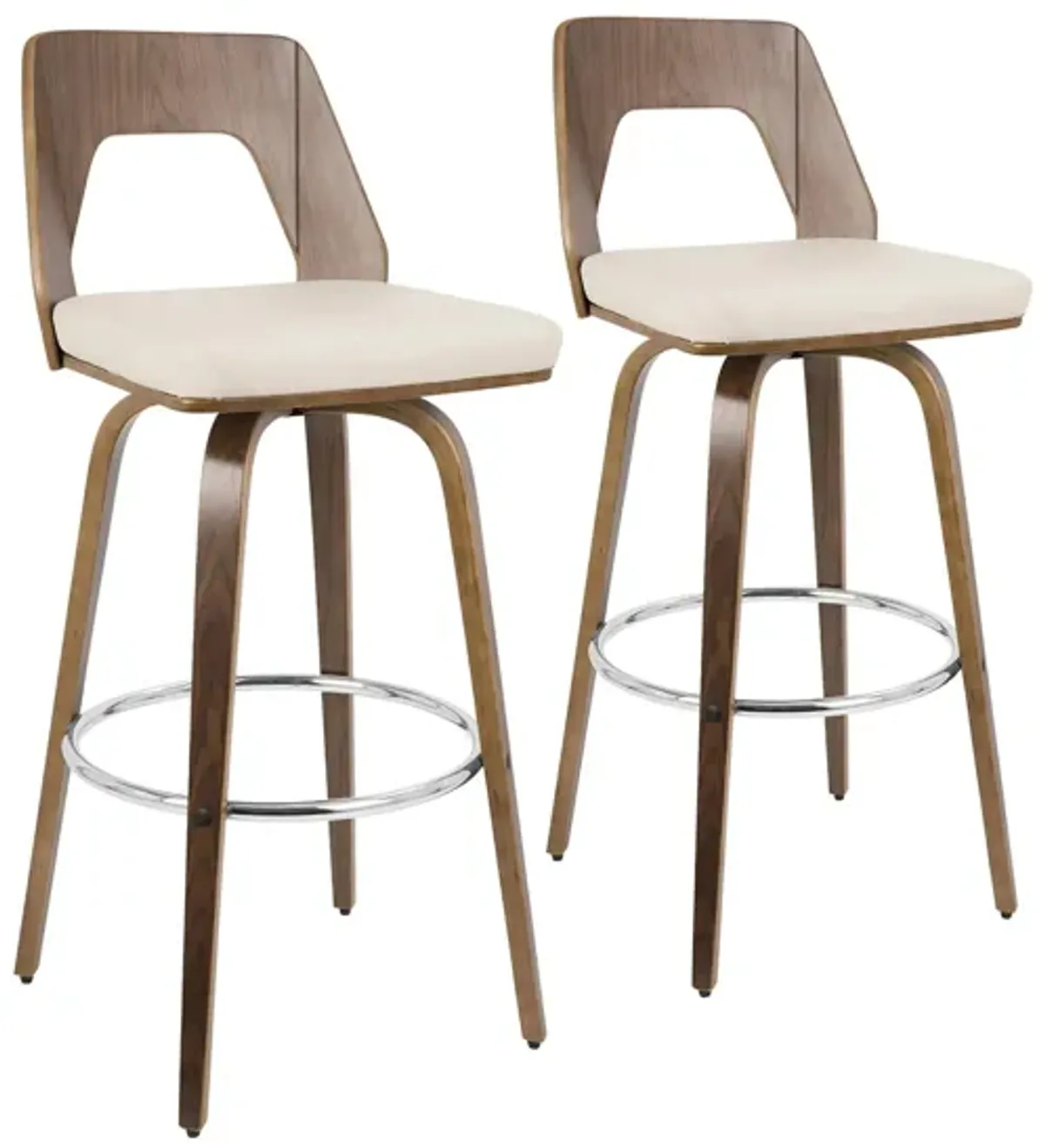 Trilogy 30" Barstool - Set of 2 in Cream by Lumisource