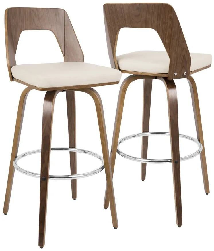 Trilogy 30" Barstool - Set of 2 in Cream by Lumisource