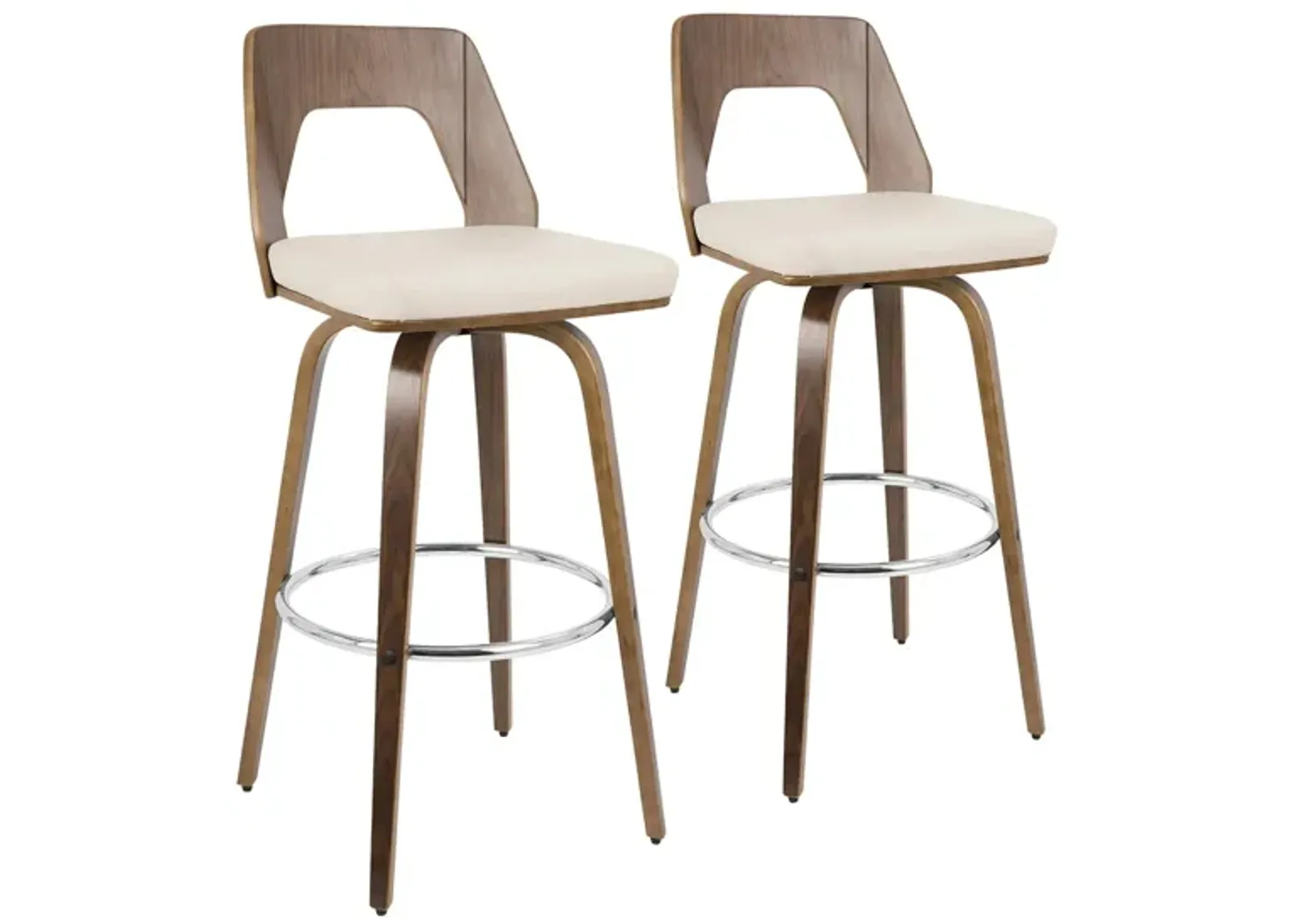 Trilogy 30" Barstool - Set of 2 in Cream by Lumisource