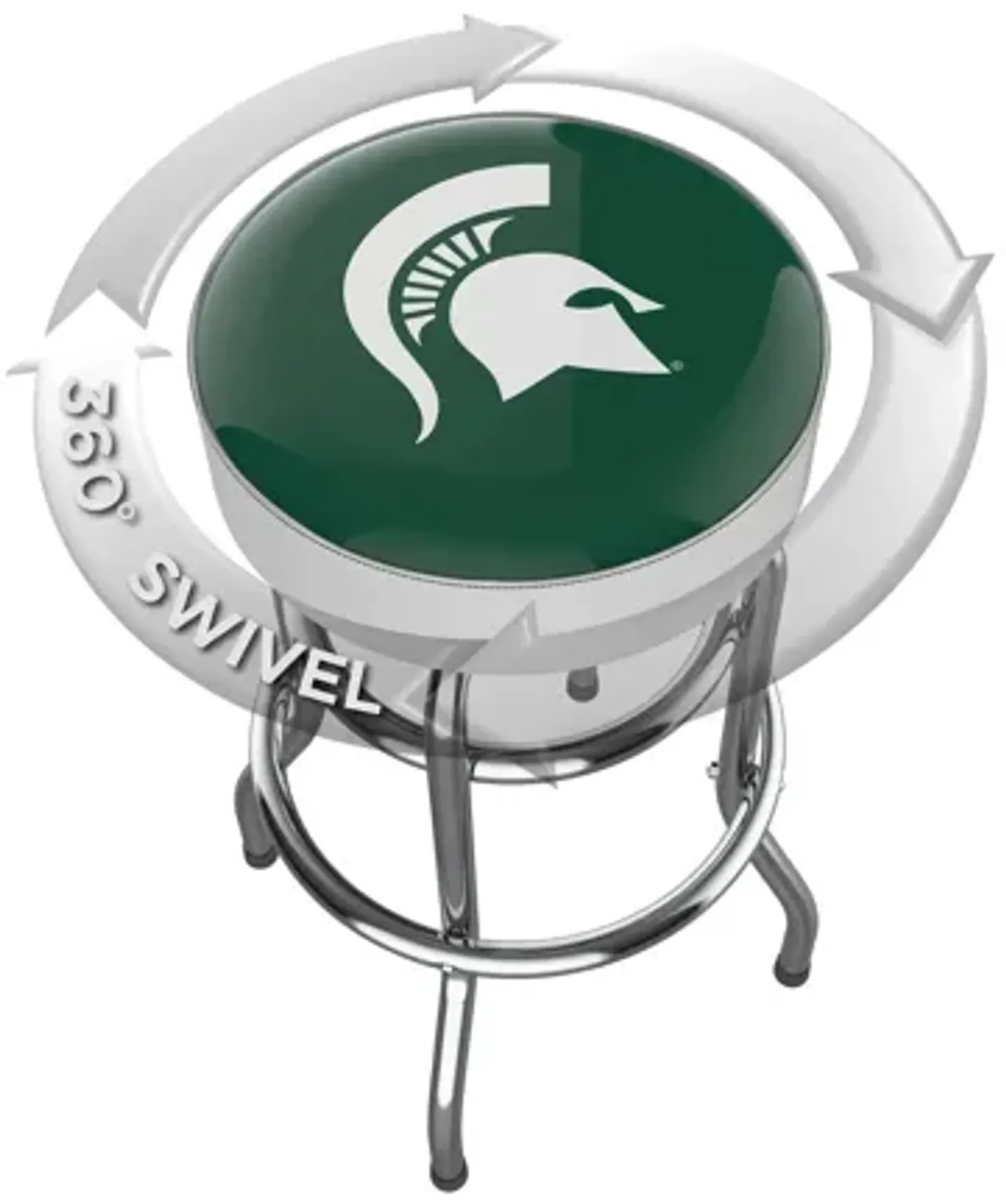 NCAA Backless Swivel Bar Stool