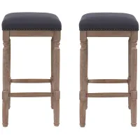 Ernie Counter Stool: Set of 2 in French Black by New Pacific Direct