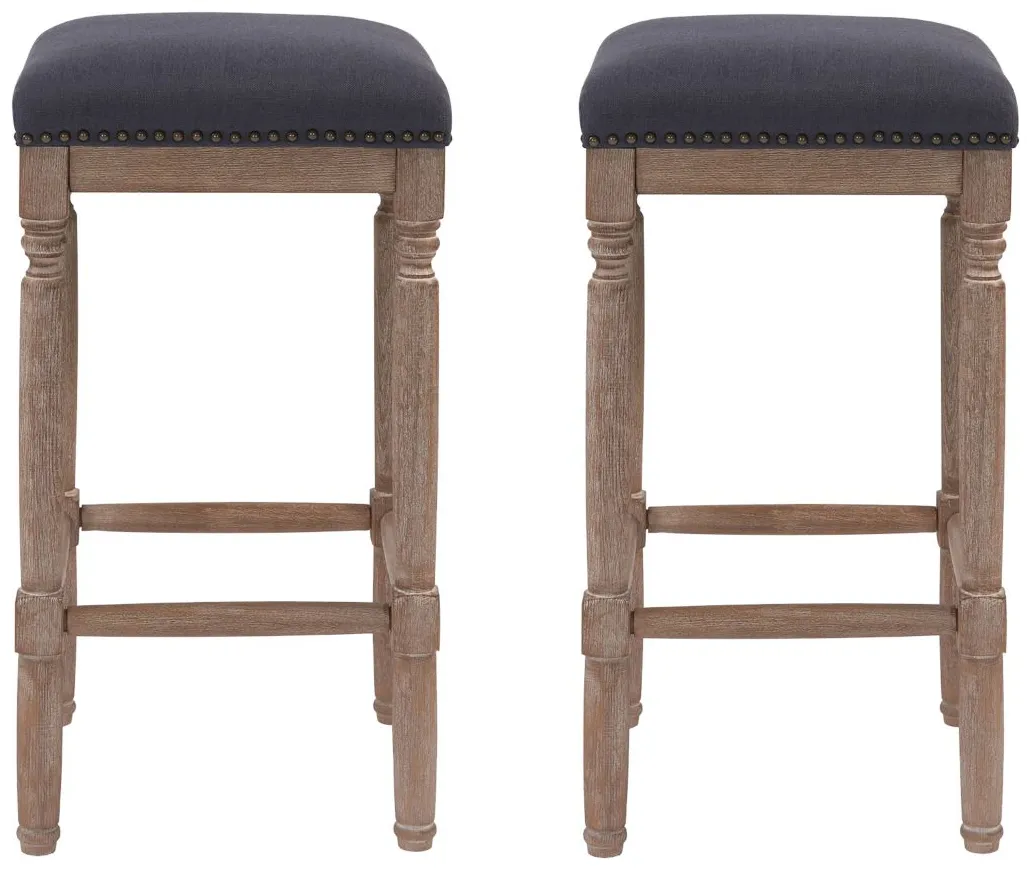 Ernie Counter Stool: Set of 2 in French Black by New Pacific Direct
