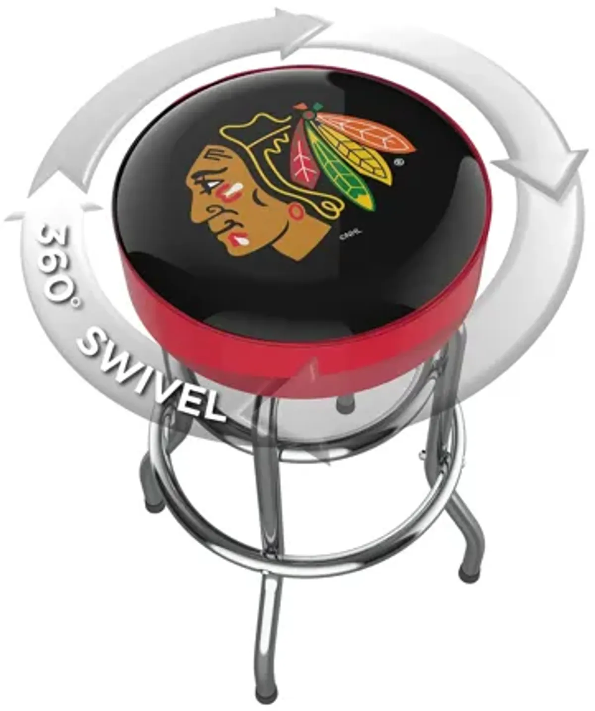 NHL Backless Swivel Bar Stool