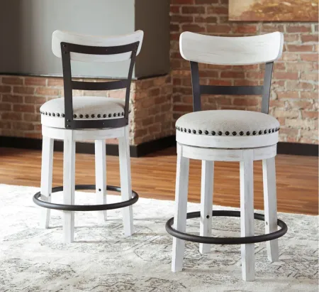 Benny Counter Height Stool in White by Ashley Furniture