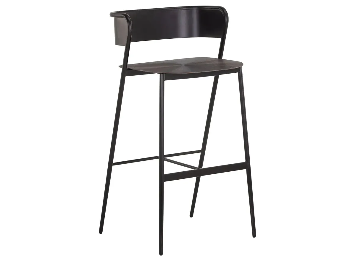 Keanu Barstool in GUNMETAL by Sunpan