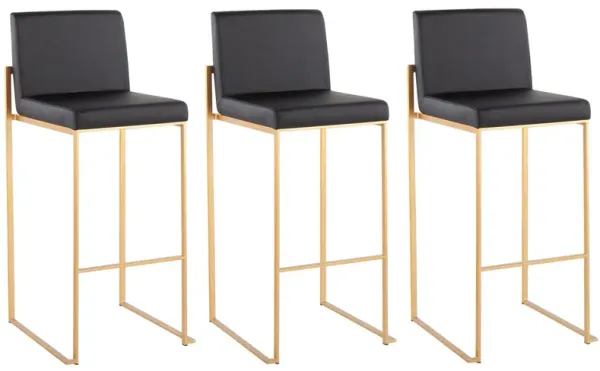 Fuji High Back Barstool- Set of 3