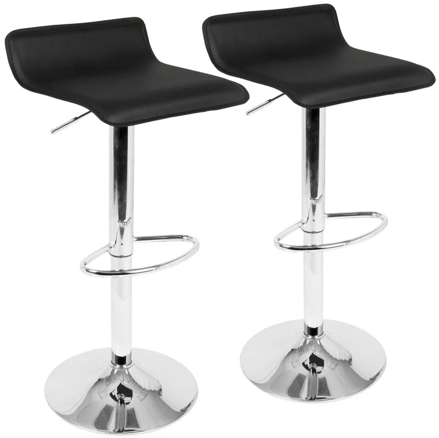 Ale Barstool - Set of 2 in Black by Lumisource