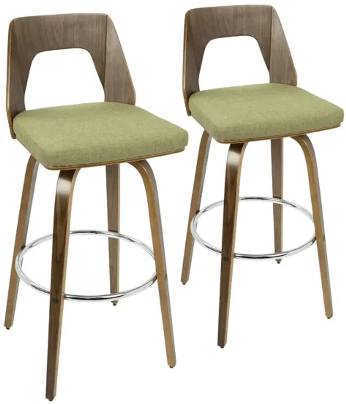 Trilogy 30" Barstool - Set of 2 in Green by Lumisource