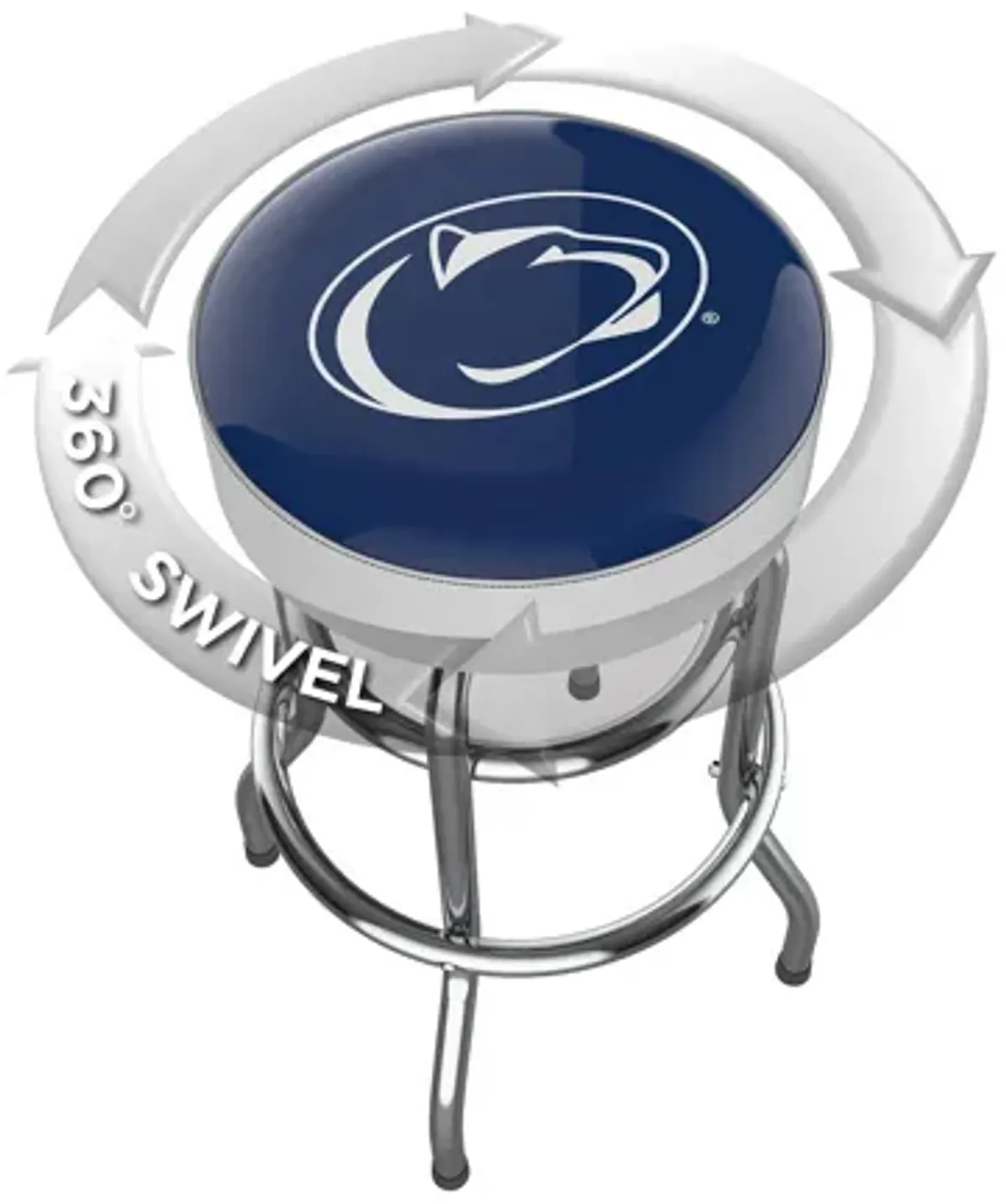 NCAA Backless Swivel Bar Stool
