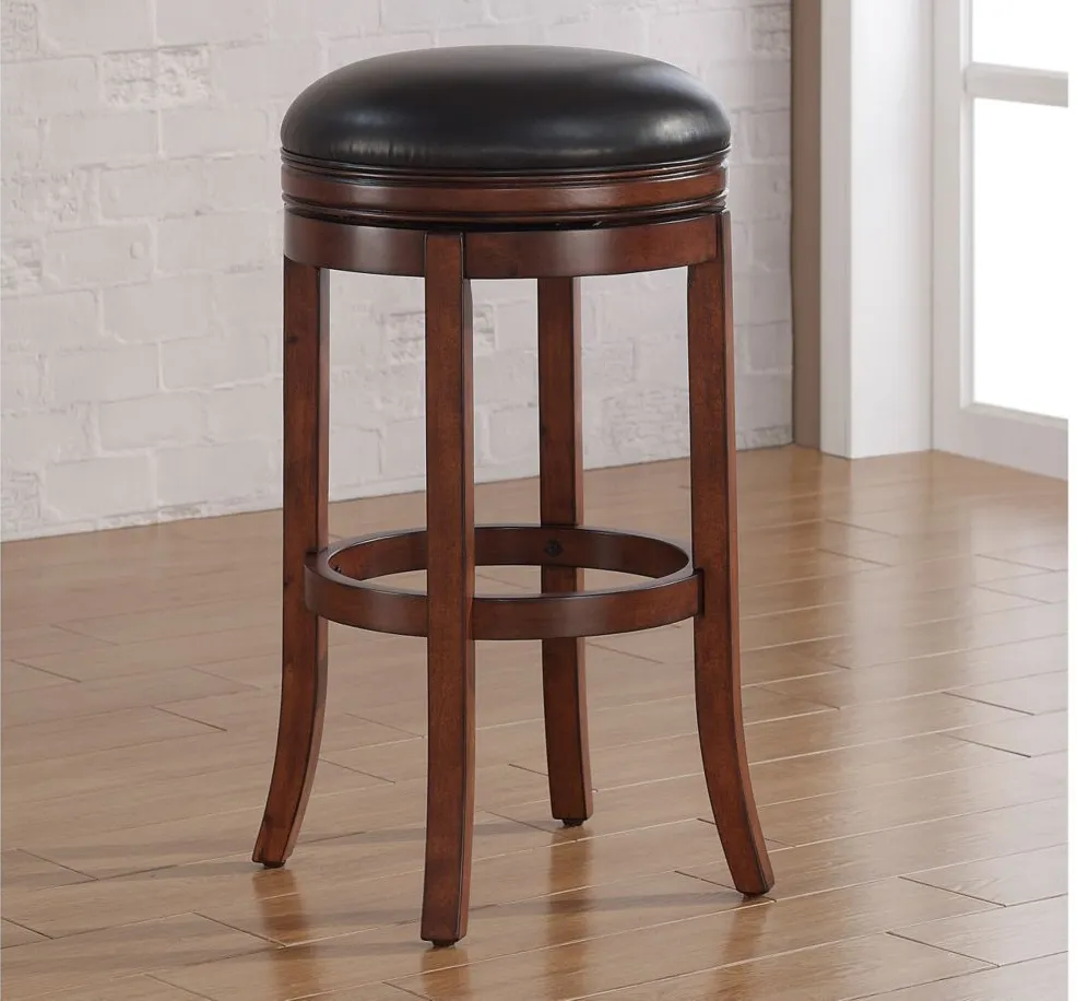 Stella Bar Stool in Medium Walnut by American Woodcrafters