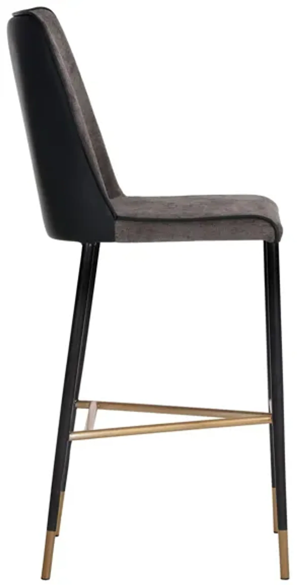 Klaus Barstool in Black- Sparrow Gray/ Napa Black by Sunpan