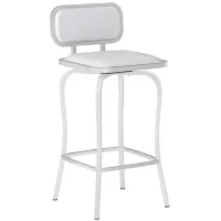 Provo Swivel Counter Stool in White by Chintaly Imports