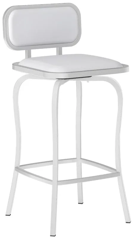 Provo Swivel Counter Stool in White by Chintaly Imports
