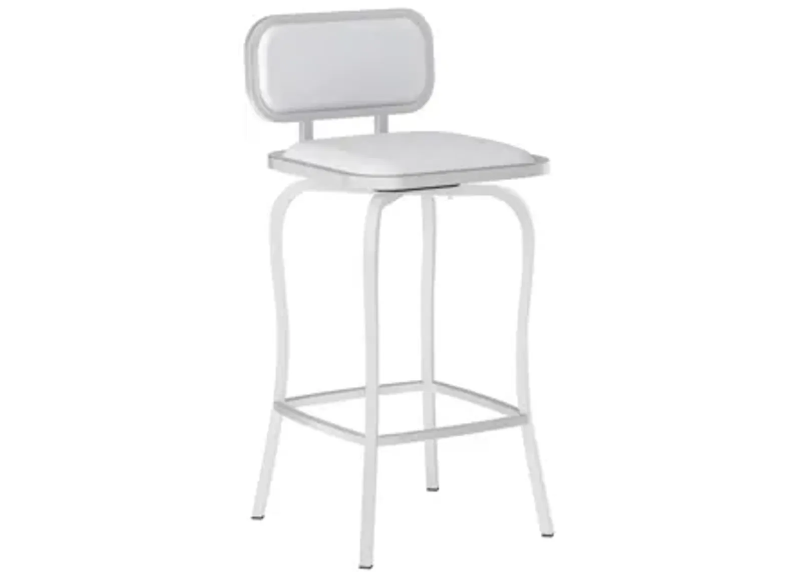 Provo Swivel Counter Stool in White by Chintaly Imports