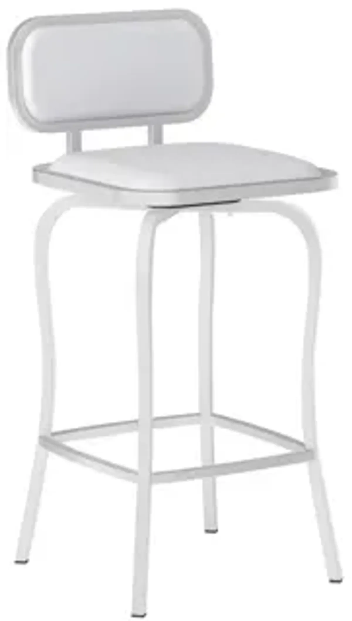 Provo Swivel Counter Stool in White by Chintaly Imports