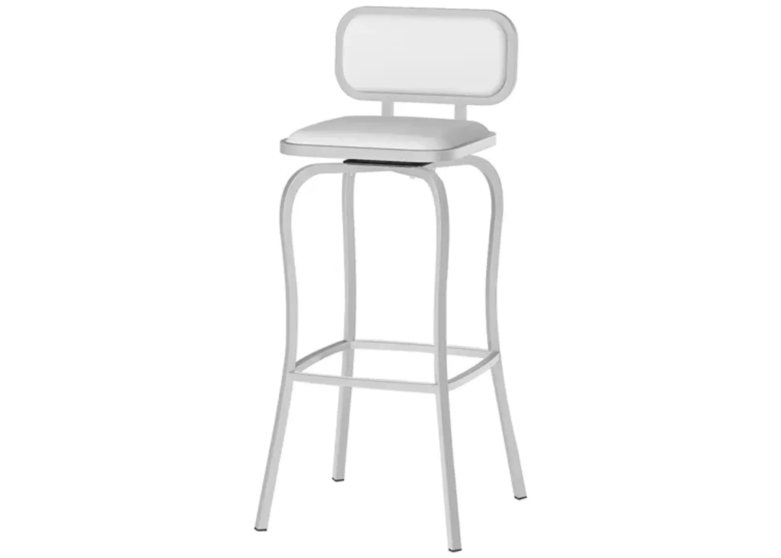 Provo Swivel Bar Stool in White by Chintaly Imports