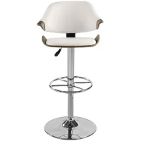 Herriman Adjustable Stool in White by Chintaly Imports