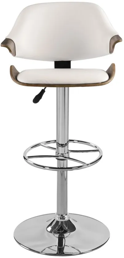 Herriman Adjustable Stool in White by Chintaly Imports