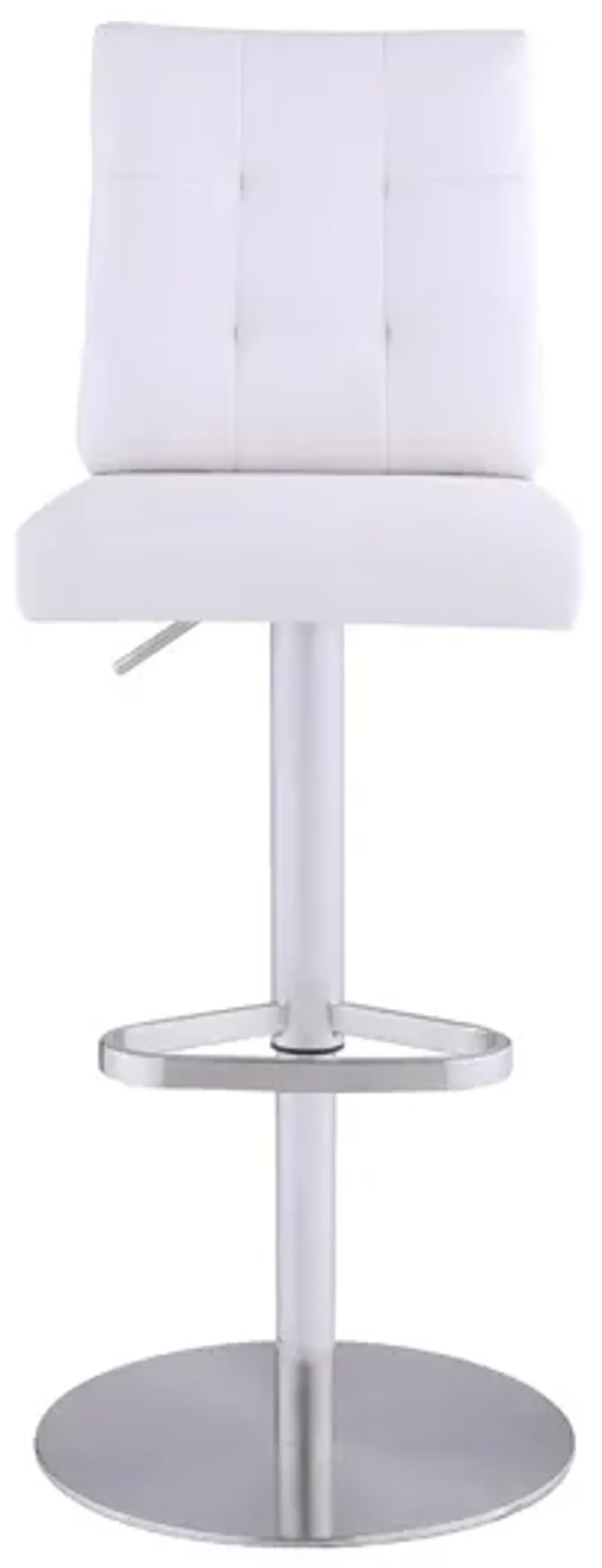 Heber Adjustable Stool in White by Chintaly Imports