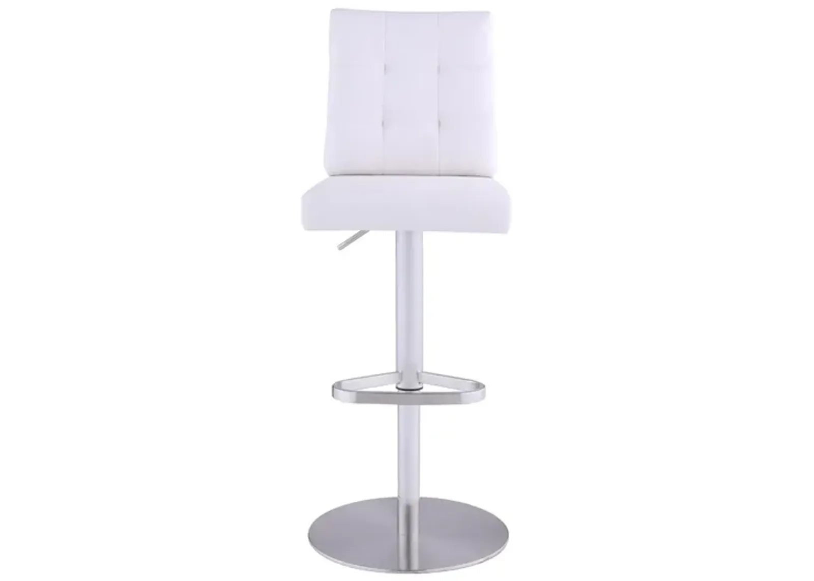 Heber Adjustable Stool in White by Chintaly Imports