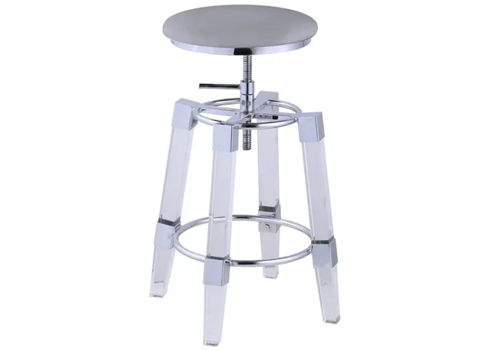 Ivins Adjustable Stool in Gray by Chintaly Imports