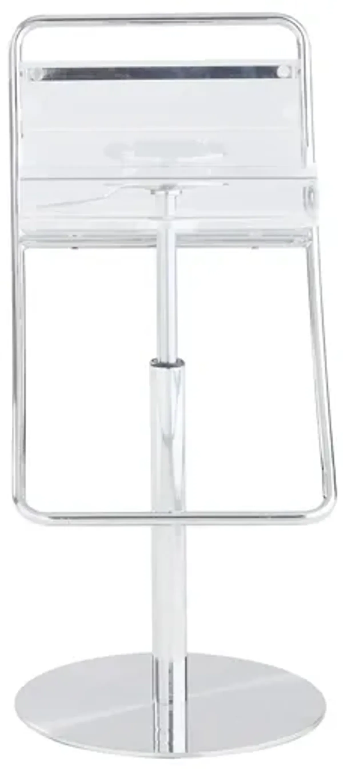 Maeser Adjustable Stool in Clear by Chintaly Imports