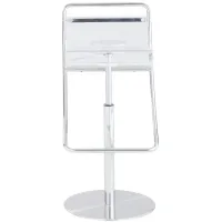 Maeser Adjustable Stool in Clear by Chintaly Imports