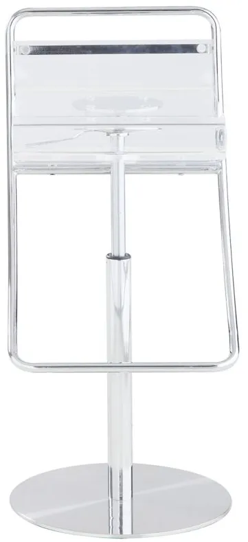 Maeser Adjustable Stool in Clear by Chintaly Imports