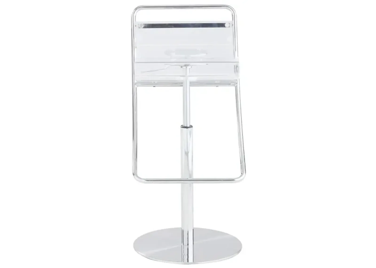 Maeser Adjustable Stool in Clear by Chintaly Imports