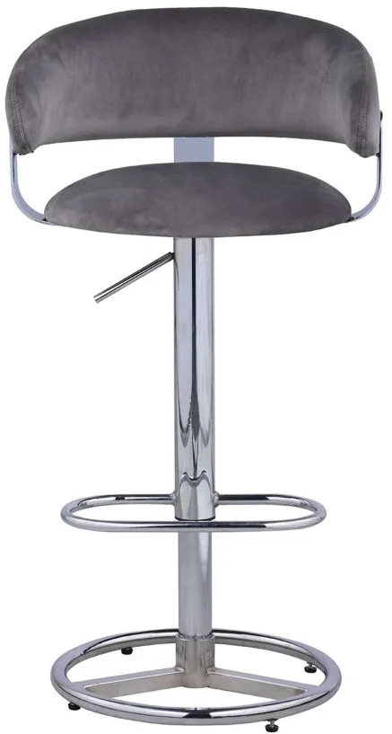 Daniella Adjustable Stool in Gray by Chintaly Imports
