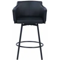 Demie Counter Stool in Black by Chintaly Imports