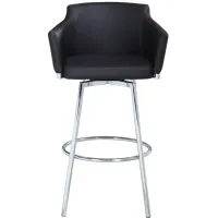 Dusty Counter-Height Stool in Black by Chintaly Imports