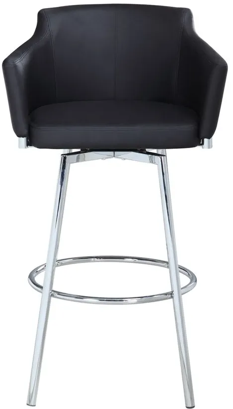 Dusty Counter-Height Stool in Black by Chintaly Imports