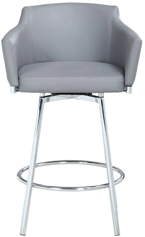 Dusty Bar-Height Bar Stool in Gray by Chintaly Imports