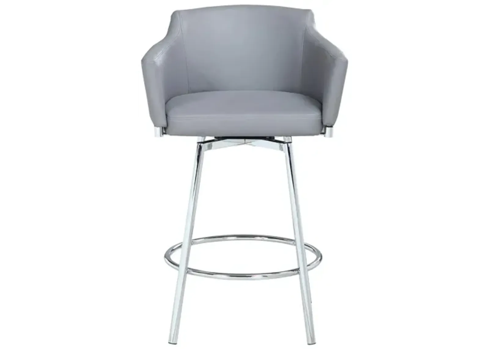 Dusty Bar-Height Bar Stool in Gray by Chintaly Imports