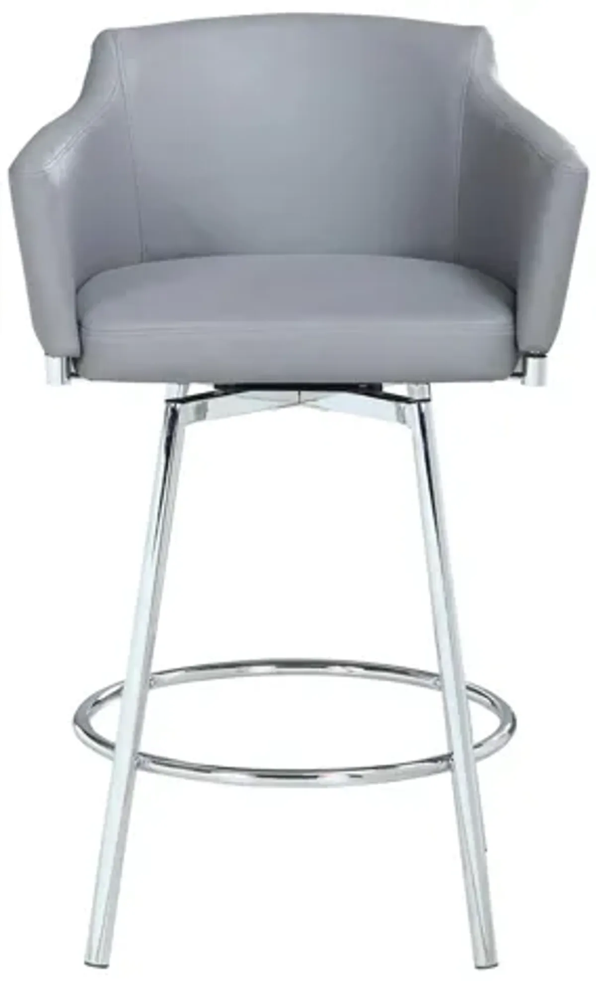 Dusty Bar-Height Bar Stool in Gray by Chintaly Imports