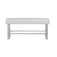 Gwen Counter-Height Bench in White by Chintaly Imports