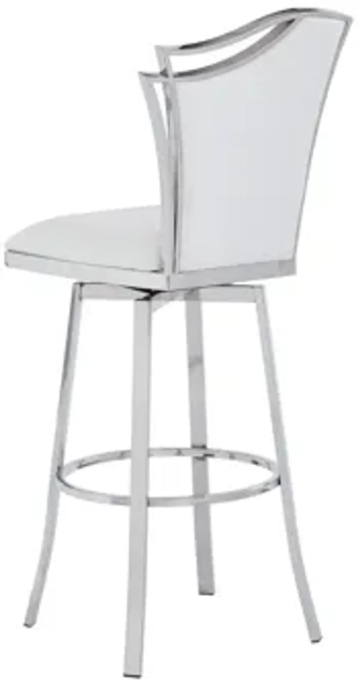 Nadiay Counter Stool in White by Chintaly Imports