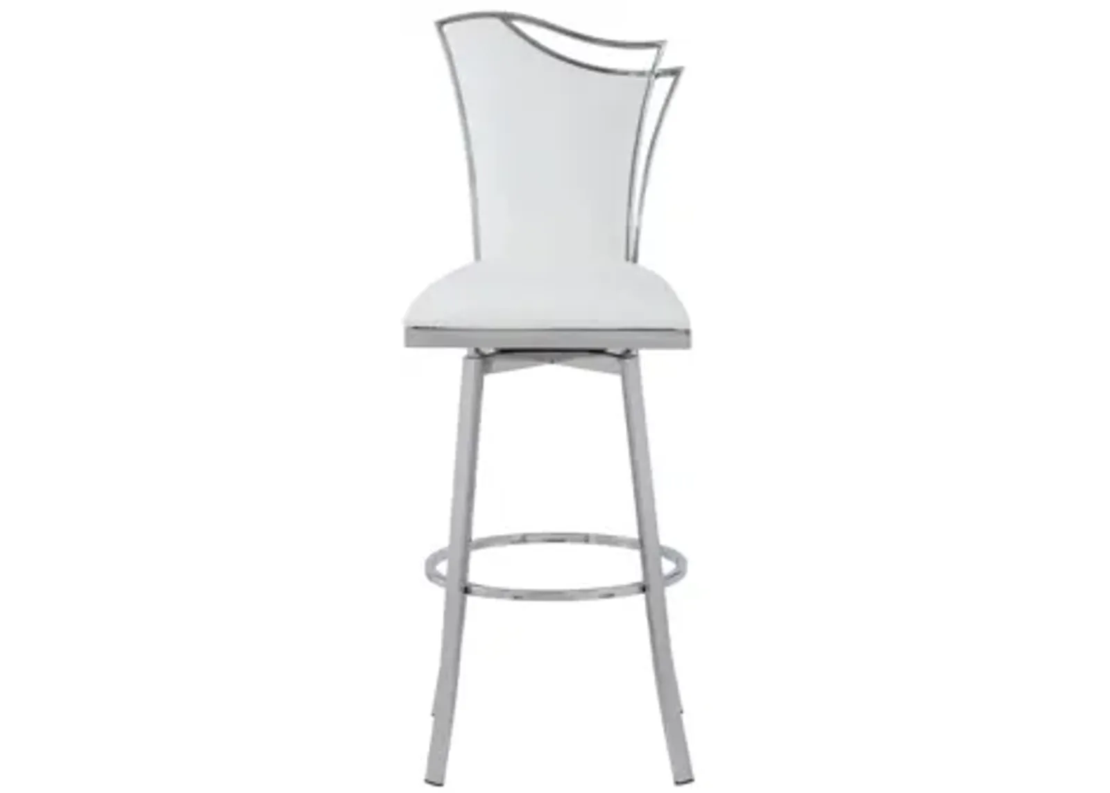 Nadiay Counter Stool in White by Chintaly Imports