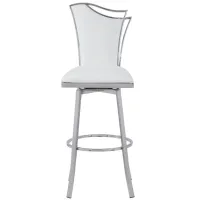 Nadiay Counter Stool in White by Chintaly Imports