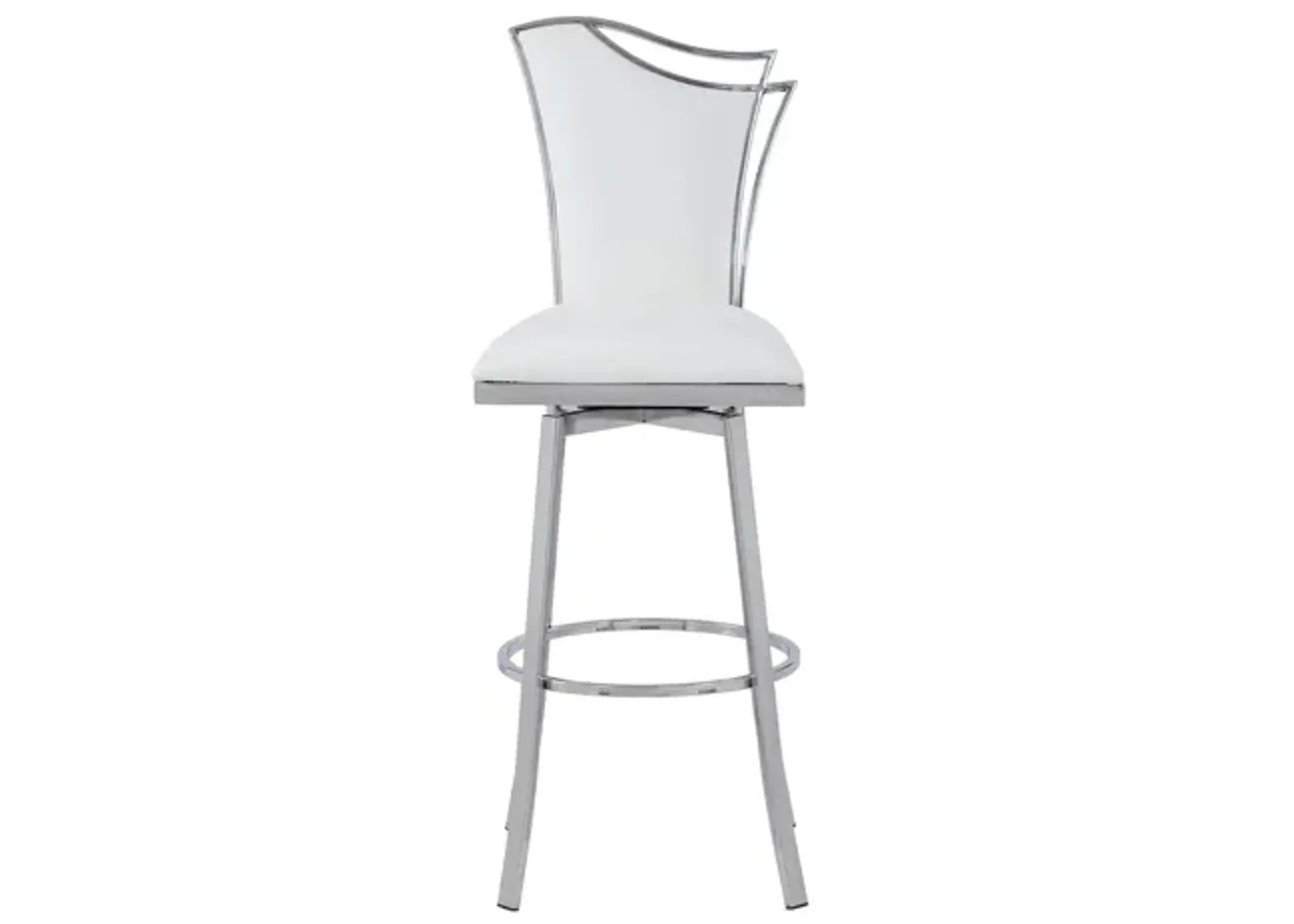 Nadiay Bar Stool in White by Chintaly Imports