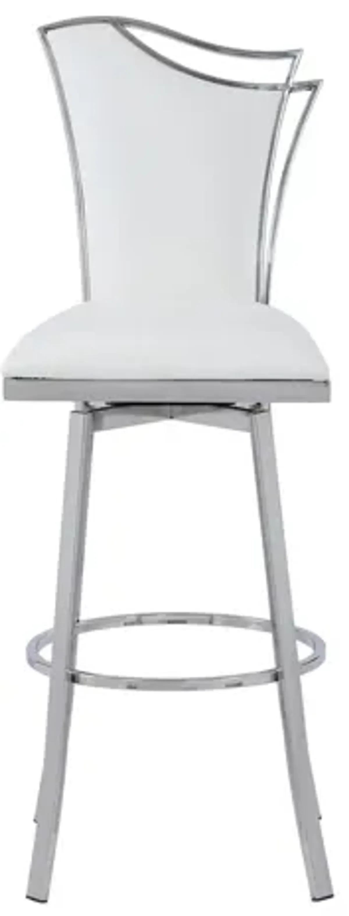 Nadiay Bar Stool in White by Chintaly Imports