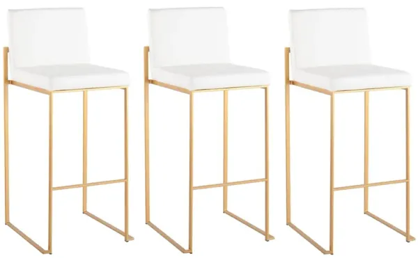 Fuji High Back Barstool- Set of 3