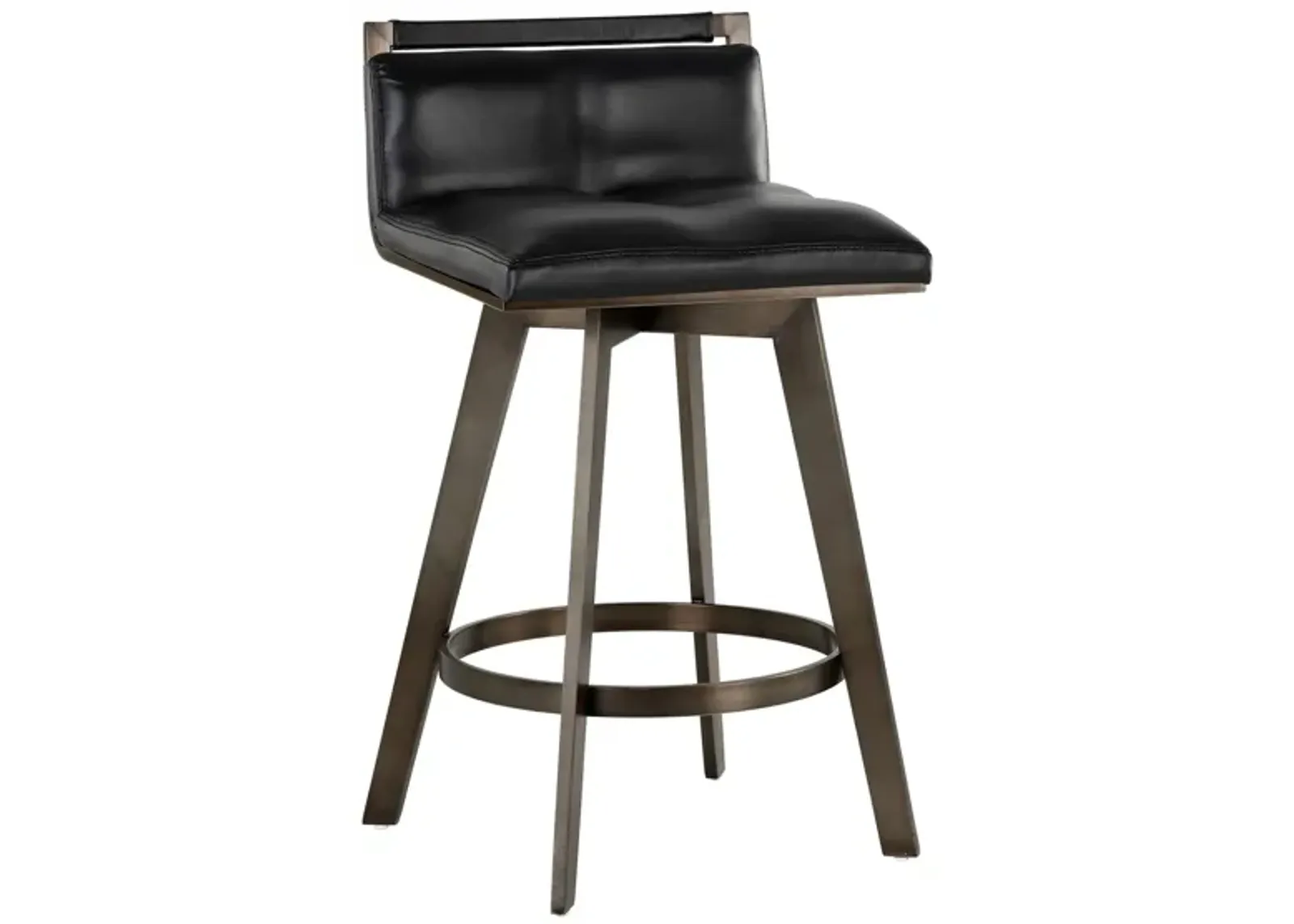 Arizona Swivel Counter Stool in CASTILLO BLACK by Sunpan