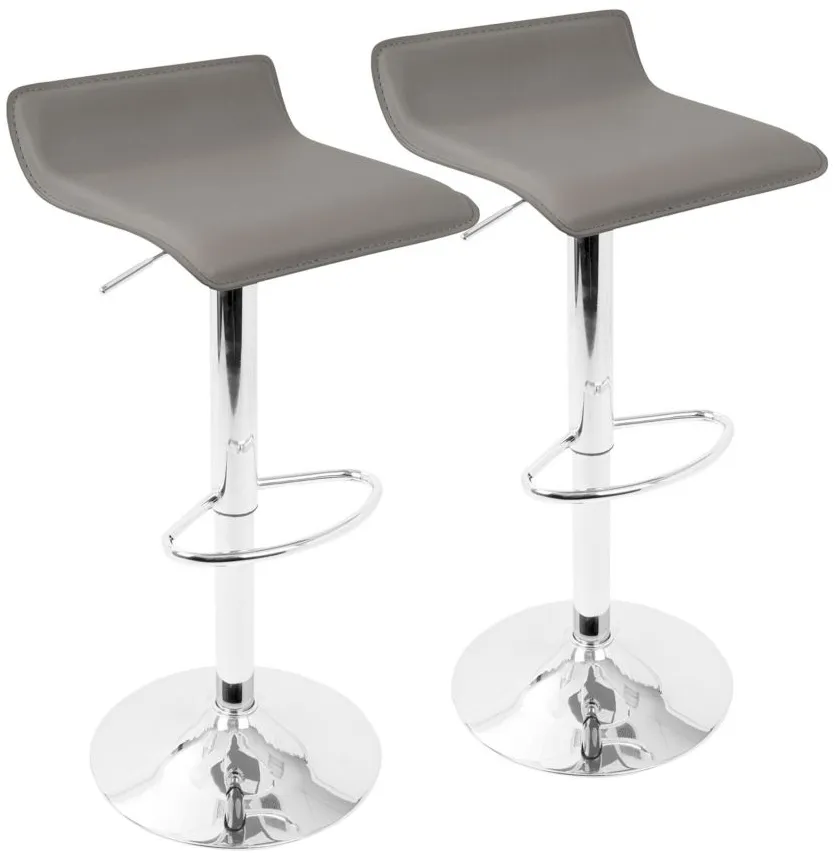 Ale Barstool - Set of 2 in Grey by Lumisource